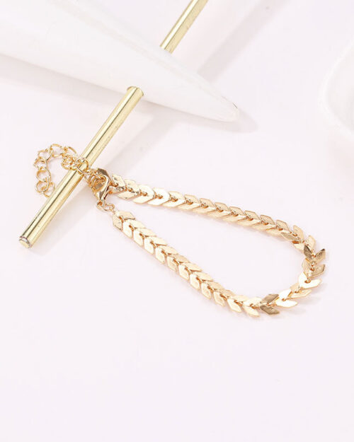 Metallica Statement Chain Bracelet - Gold